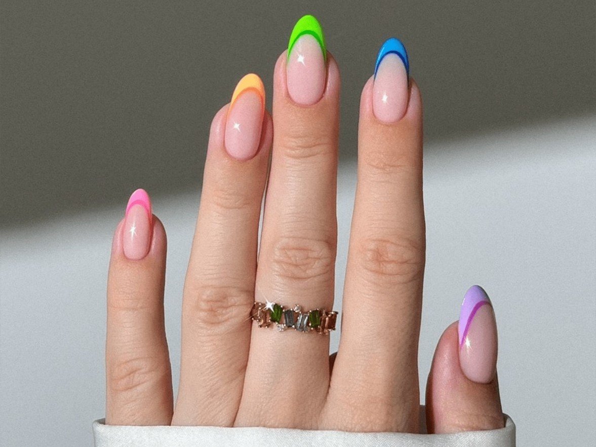 Colorful French Tip Nail Ideas